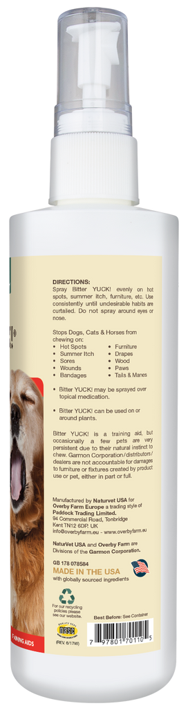 Bitter YUCK No Chew Spray 236ml Overby Farm