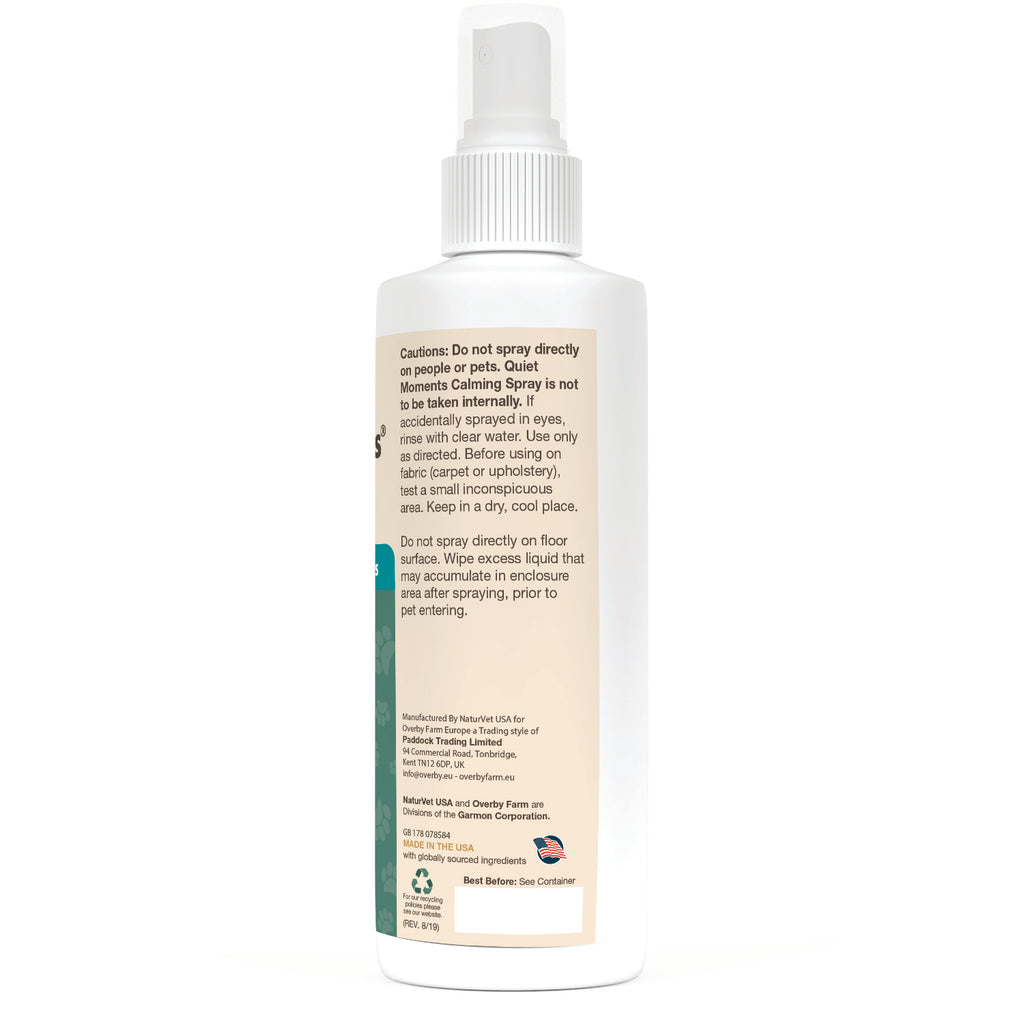 Quiet Moments Calming Room Spray for Cats 236ml 8fl oz Overby Farm