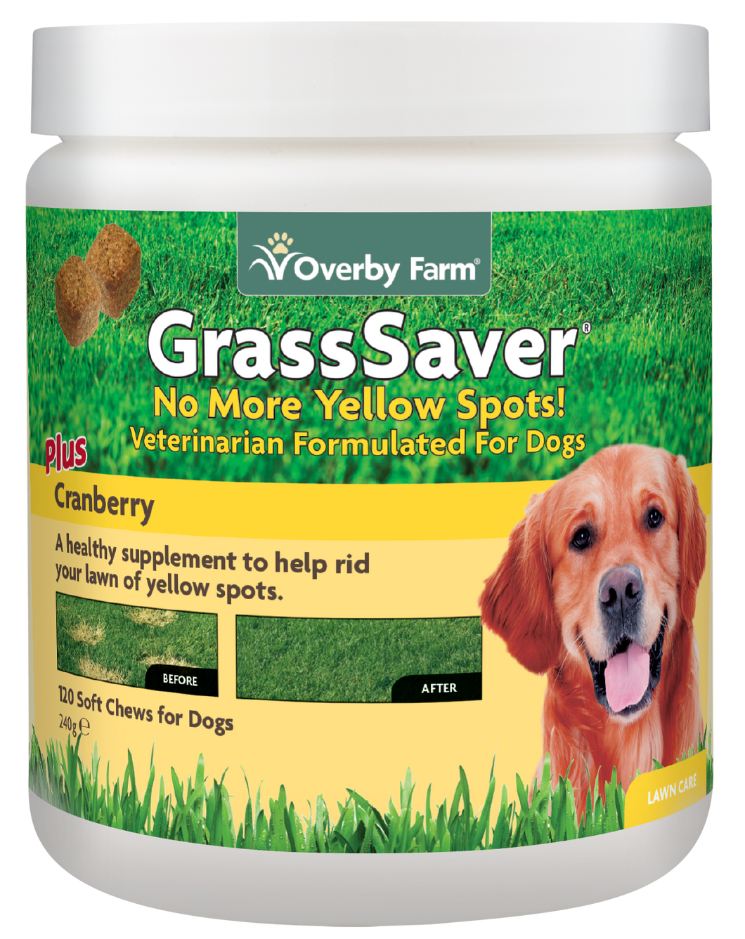 GrassSaver Soft Chews for Dogs 120pcs Overby Farm