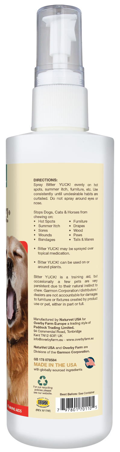 Bitter YUCK No Chew Spray 236ml Overby Farm